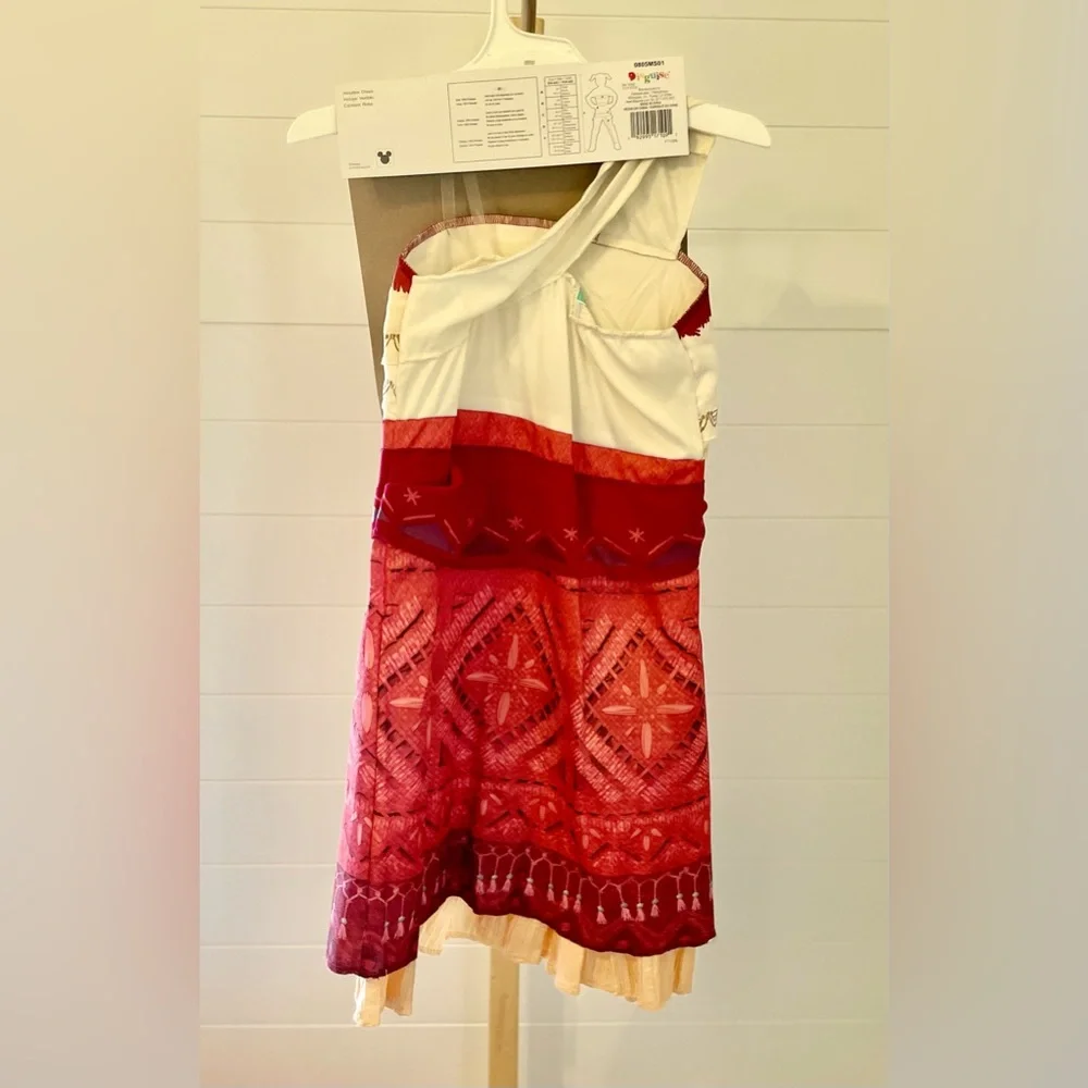 Disney Moana 2 Child Costume Girls Size 4-6X‎ Disguise One Shoulder Dress New